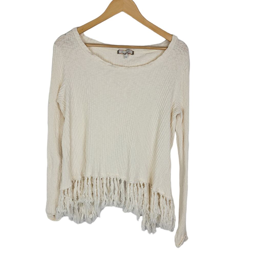 Anthropologie Eri + Ali Crossover Back Fringe Top L